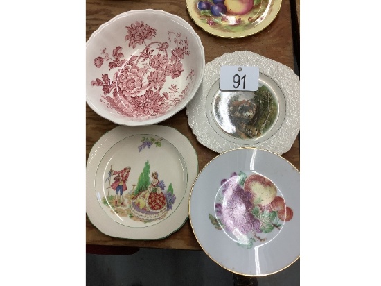 Antique Plates and Bowl