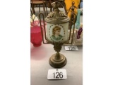 Hand Painted Victorian Candle Lamp