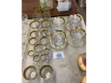 Gold Trim Glasses Dishes