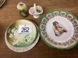 Antique Plates and Hand Painted Vase