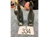 Soapstones - Signed, Beaks Have Chips