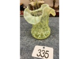 Vaseline Glass Vase