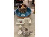 Bowls, Vase, Oil Lamp, Etc.