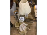 Dresser Sets and Figural Lamp