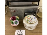 Aynsley Dresser Jar and Radio