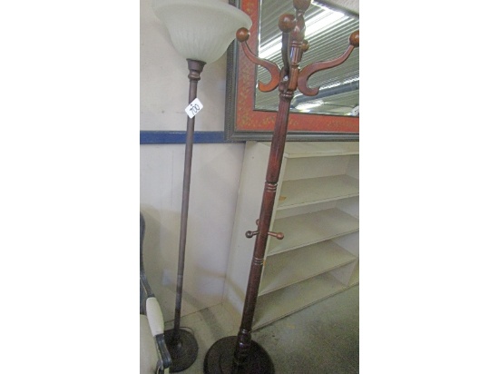 Lamp & Coat Rack