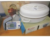 Blood Pressure Monitor, Roast Pan, Wall Hangers