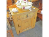 Pine Washstand With Towel Bars