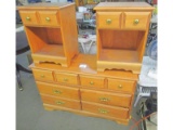 Maple Dresser With 2 End Tables