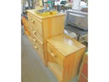 Maple Dresser With End Tables