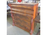 Burled Walnut Bonnet Chest