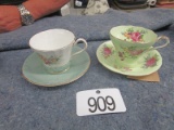 2 Aynsley Cups & Saucers