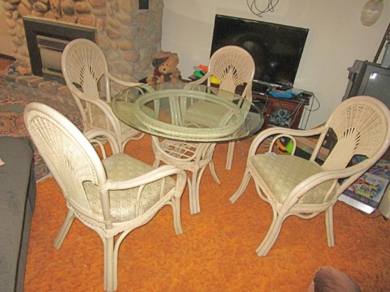 Wicker Table and Chairs