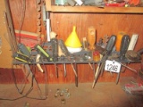 Screwdrivers, Rack, and Contents of Bench