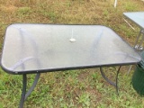 New Glass Top Patio Table