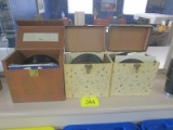 3 Boxes of 45s Records