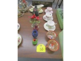 2 Rows; Cups and Saucer, Gravy Boat, Figurine