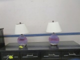 2 Art Glass Lamps