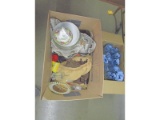 2 Boxes of Glassware and Miscellaneous Items