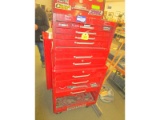 Tool Chest on Dollies with Contents, 3 Tiers