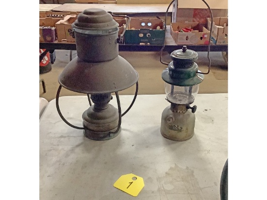 2 Antique Oil Lamps