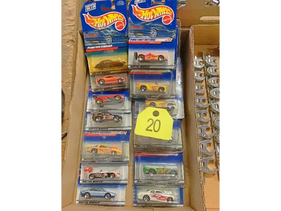 Box of New Hot Wheels