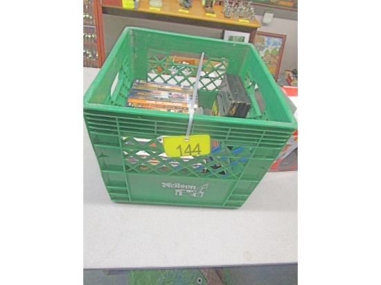 Crate of DVDs