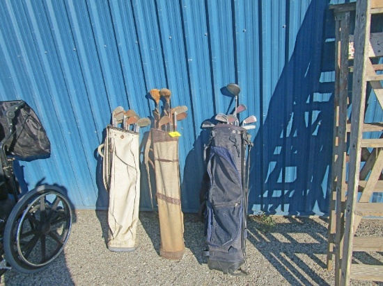 3 Bags of Golf Clubs