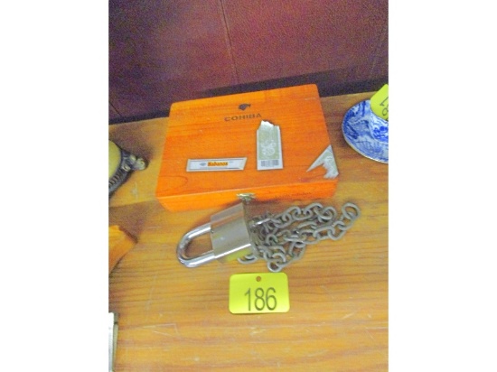 Cigar Box & Padlock