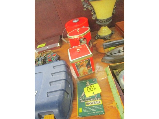 Baseball Guide & Coke Tins