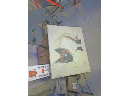 Signed Cat Painting