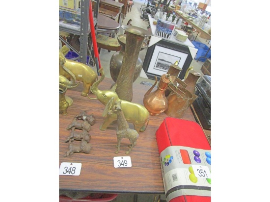Row of Brassware