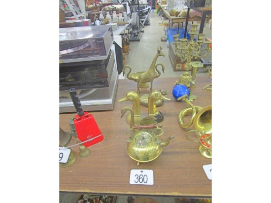 Row of Brassware