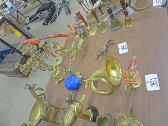 Row of Brassware