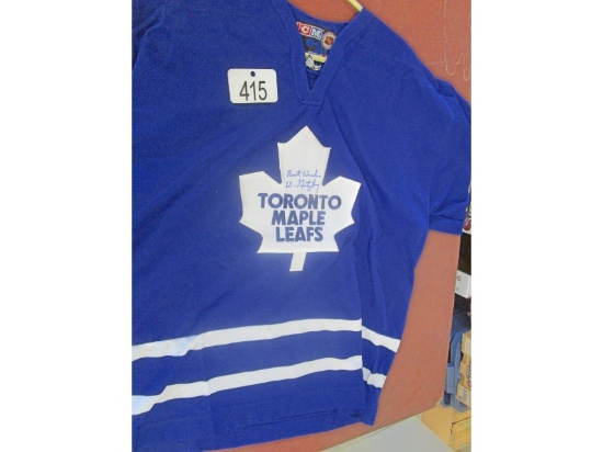 Signed Toronto Maple Leaf's Jersey