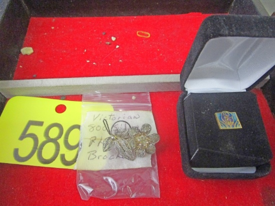 800 Silver Broach & Pin