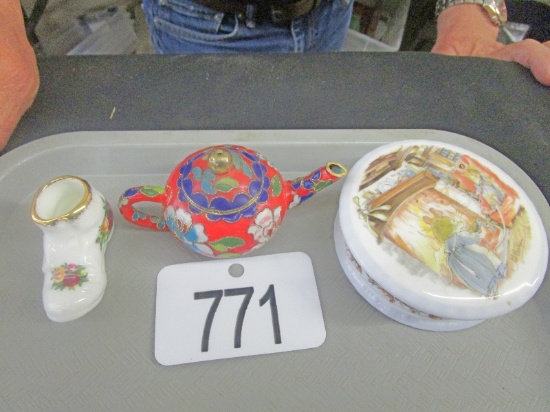 Royal Doulton, Royal Albert & Cloisonne Tea Pot