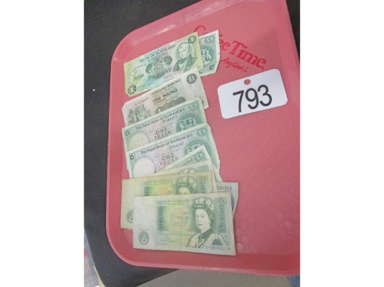 Tray of Scottish Currency