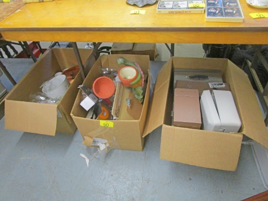 3 Boxes Full of Household Items