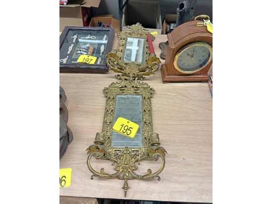 Brass Sconces with Mirror