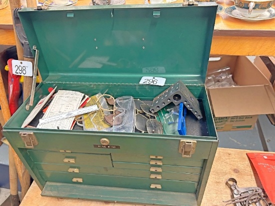 Metal Toolbox with Contents