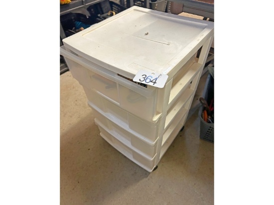 4 Sectioned Bin on Wheels