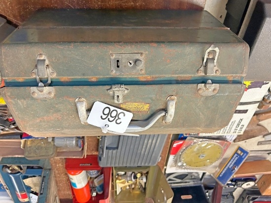 Metal Tackle Box and Contents