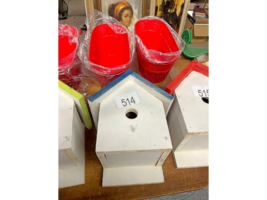 Planters and Birdhouse
