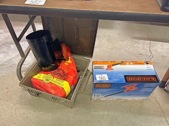 Charcoal, Black and Decker Blower and BBQ Piece