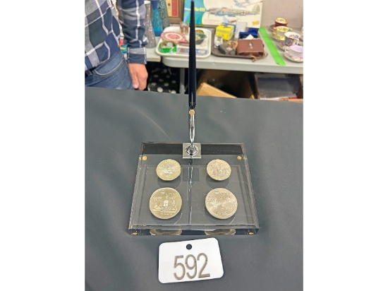 2 x $10 and 2 x $5 Olympic Silver Coins