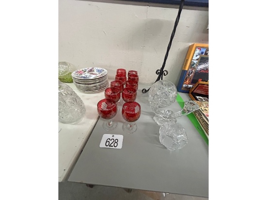 10 Ruby Sherry Glasses