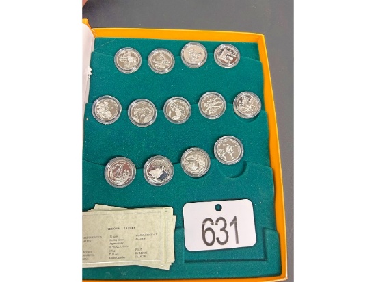 13 Sterling Silver 50 Cent Pieces