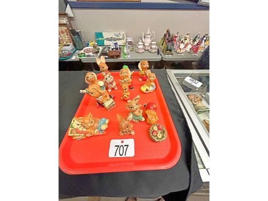 Tray of Pendelfin Figurines