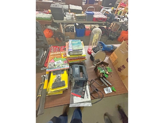 Assorted Handyman Books and Jigsaw and Blades